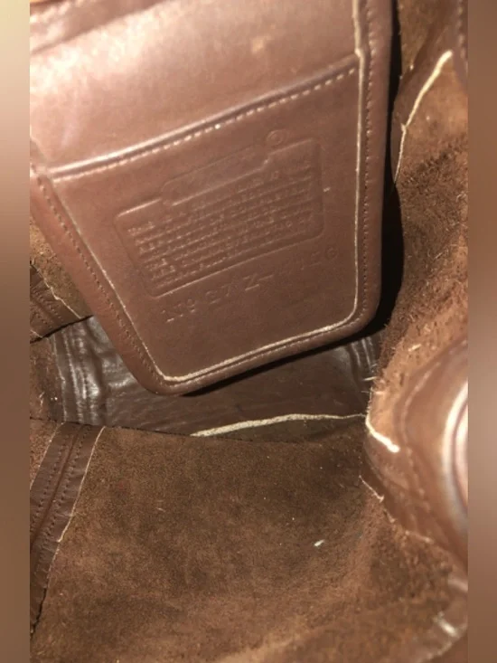 Vintage Coach SoHo Dark Brown Leather Crossbody with Gold Buckle #4156 - Picture 9 of 12